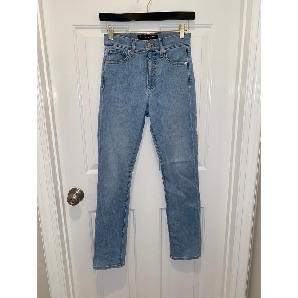 Veronica Beard Jeans Slim Leg Color Blue Float On Ankle size 24
